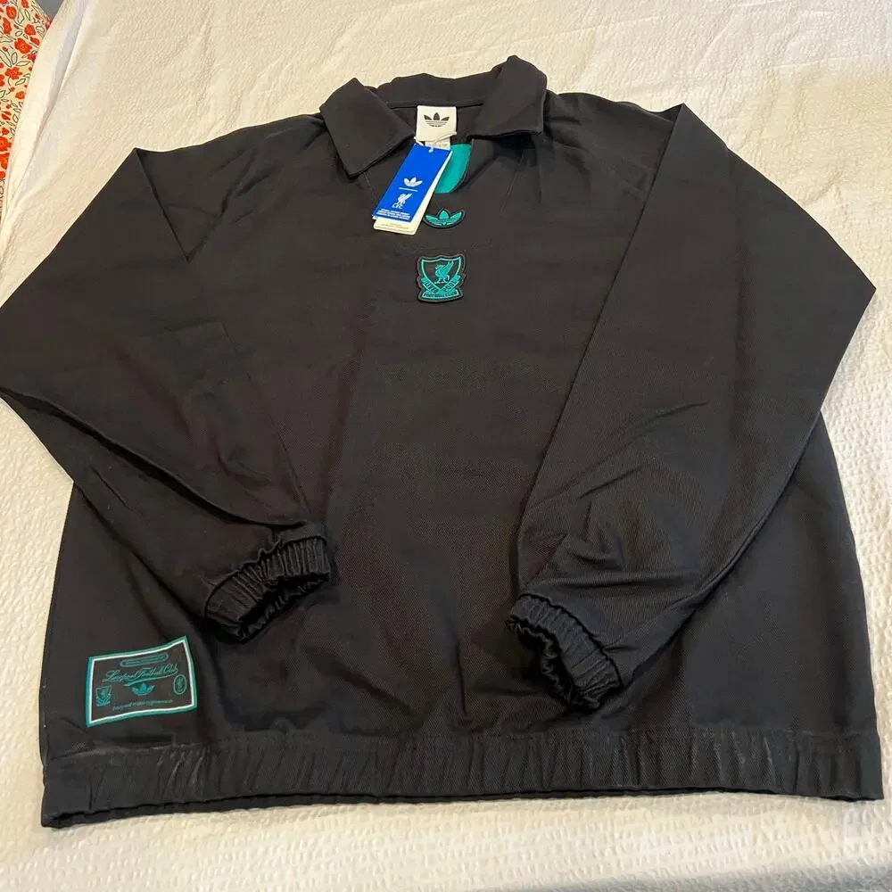 Adidas Liverpool FC Terrace Icons Drill Sweatshirt in black Medium men